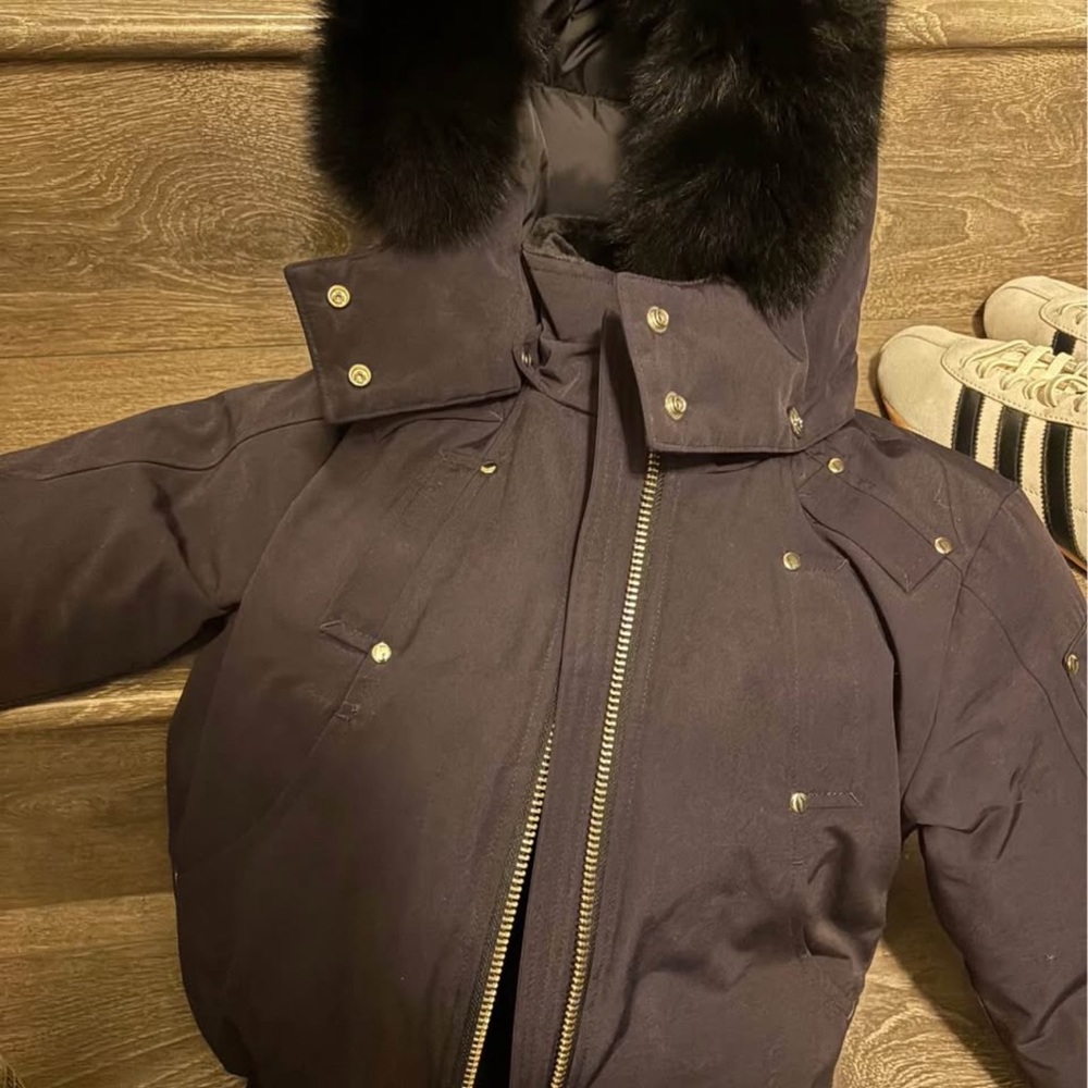 Women's Black Jacket with Fur Trim